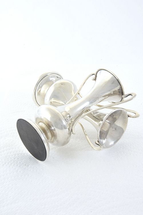 fig 4. Pair of George V Silver Posy Vases 1912