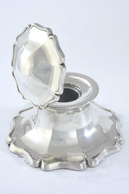 fig 3. George V Antique Silver Inkwell 1915