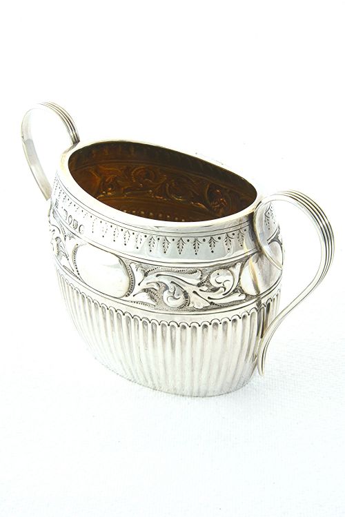 fig 1. Victorian Silver Sugar Bowl 1881