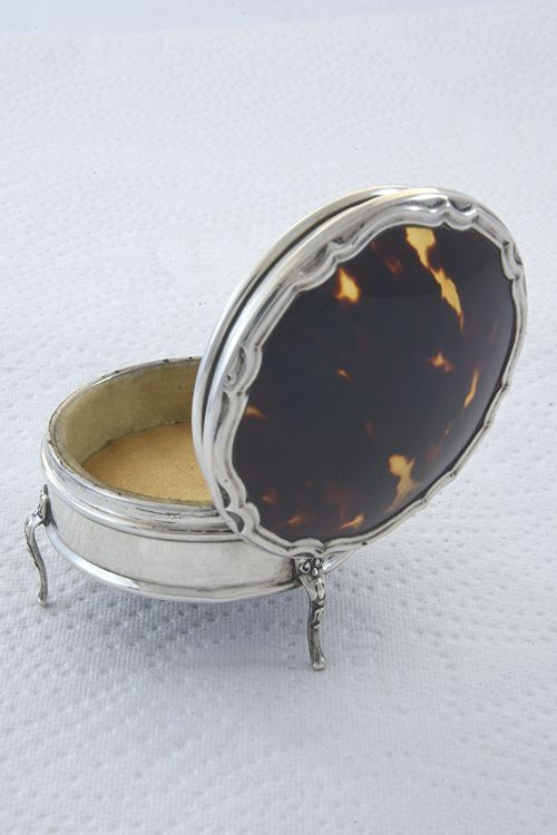 fig 2. Antique Silver & Tortoiseshell Trinket Box 1920