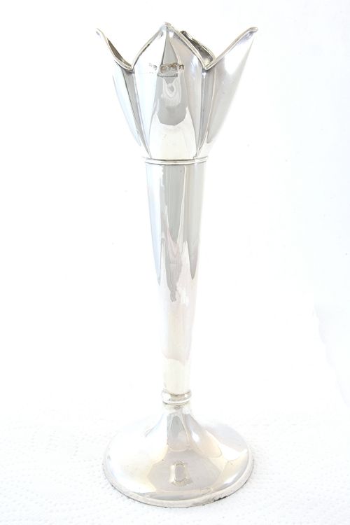 Ewardian Silver Tulip Vase 1910