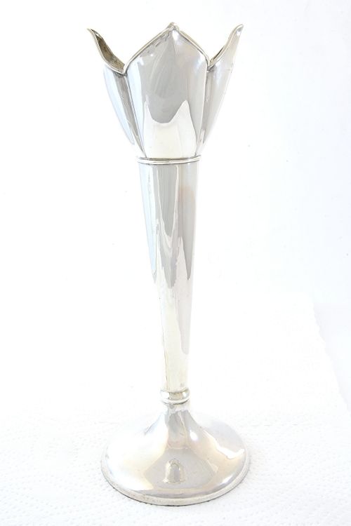fig 1. Ewardian Silver Tulip Vase 1910