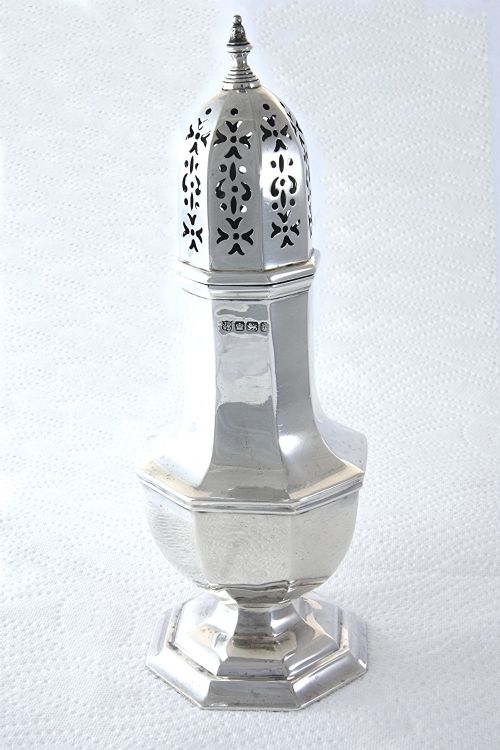 Large Victorian Silver Sugar Shaker 1900