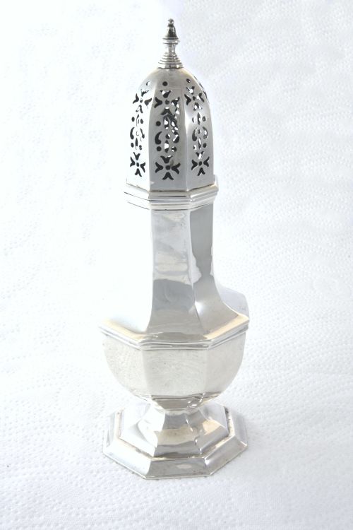 fig 1. Large Victorian Silver Sugar Shaker 1900