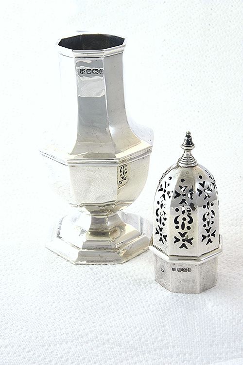 fig 2. Large Victorian Silver Sugar Shaker 1900