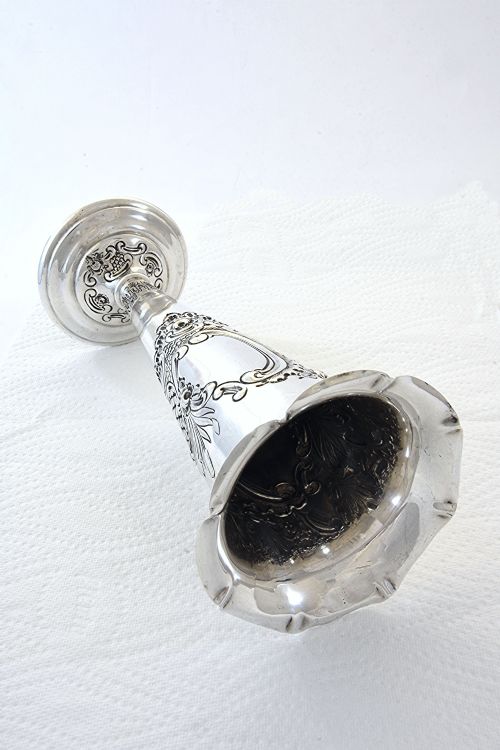 fig 2. Edwardian Silver Trumpet Vase – Mappin & Webb - 1901