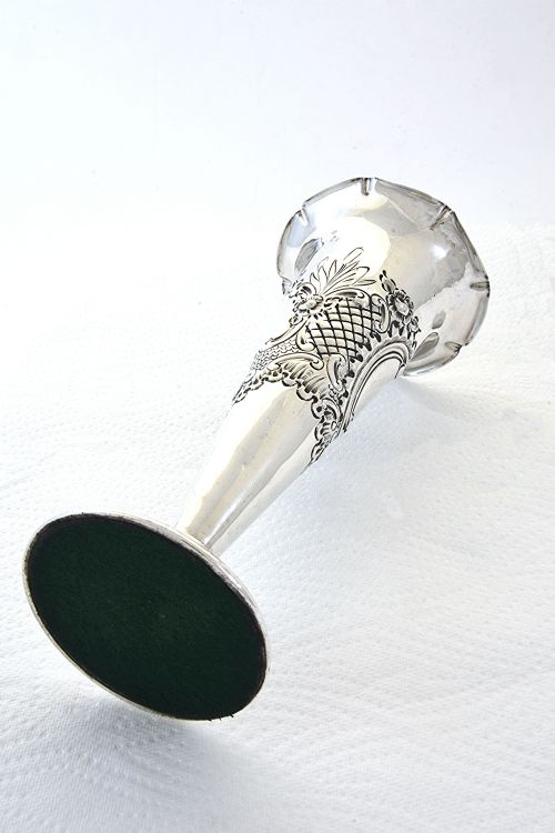 fig 3. Edwardian Silver Trumpet Vase – Mappin & Webb - 1901