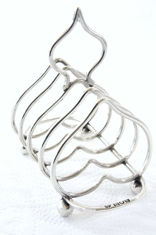 Edwardian Silver Toast Rack (4 Slice) 1902