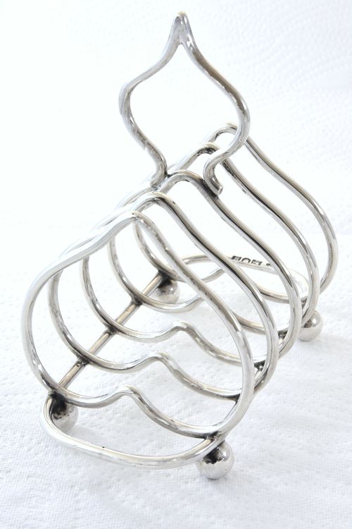 fig 1. Edwardian Silver Toast Rack (4 Slice) 1902