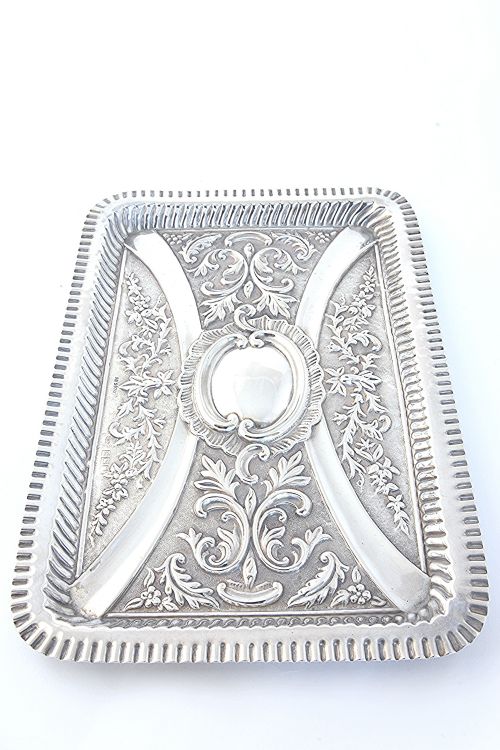 fig 3. Edwardian Sterling Silver Dressing Table Tray 1902