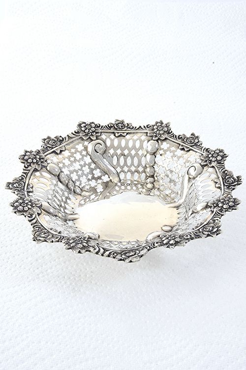 Victorian Pierced Silver Dish 1895