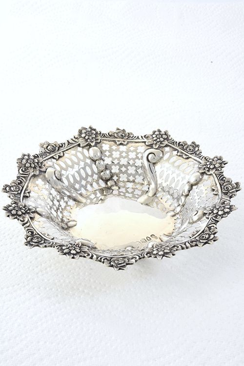 fig 1. Victorian Pierced Silver Dish 1895
