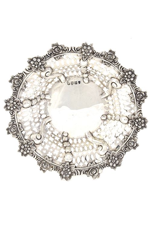 fig 2. Victorian Pierced Silver Dish 1895