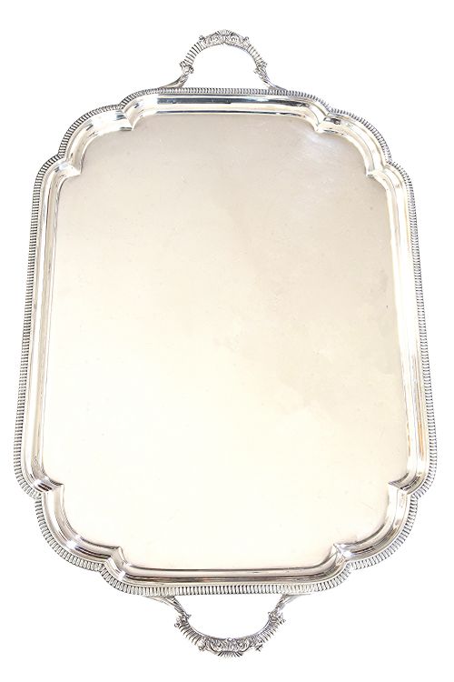 Large Twin Handled Sterling Silver Tray 1925