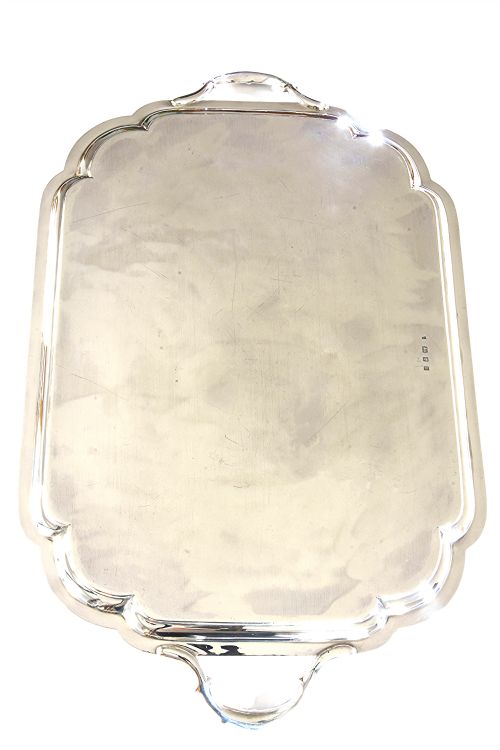 fig 1. Large Twin Handled Sterling Silver Tray 1925