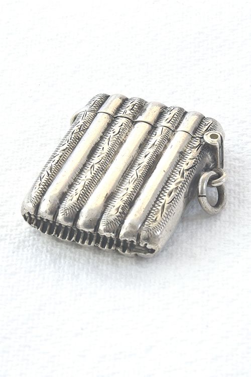 fig 1. Rare Edwardian Silver Vesta Case 1908