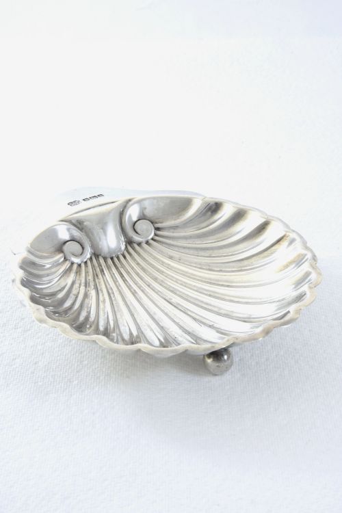 Edwardian Silver Shell Shaped Dish 1908
