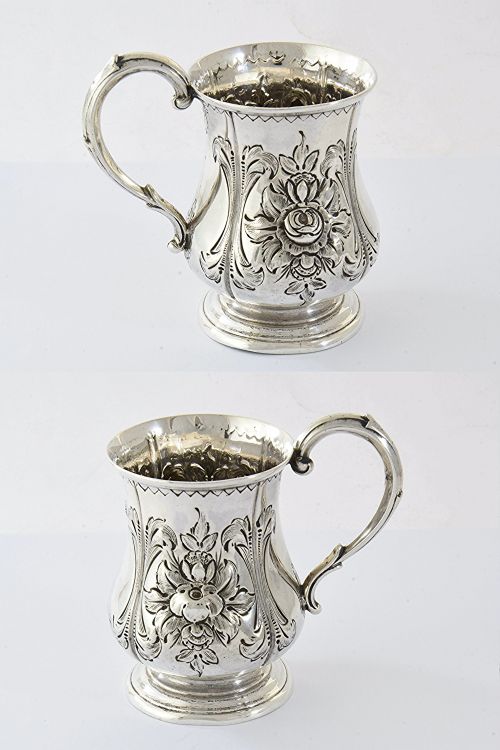 fig 2. Victorian Silver Christening Mug 1858