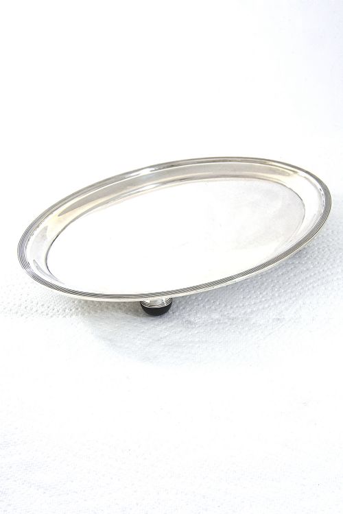 George V Oval Silver Card Tray / Salver 1922