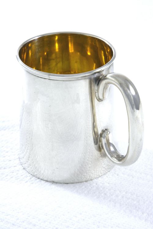 fig 1. Edwardian Silver Christening Tankard 1906