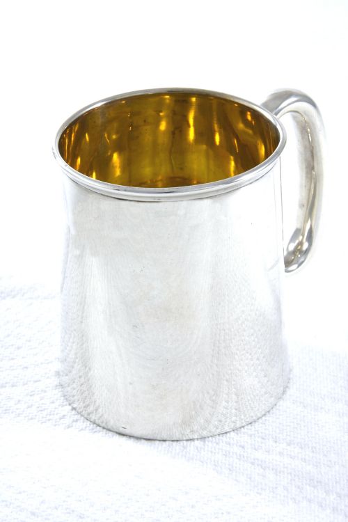 fig 3. Edwardian Silver Christening Tankard 1906