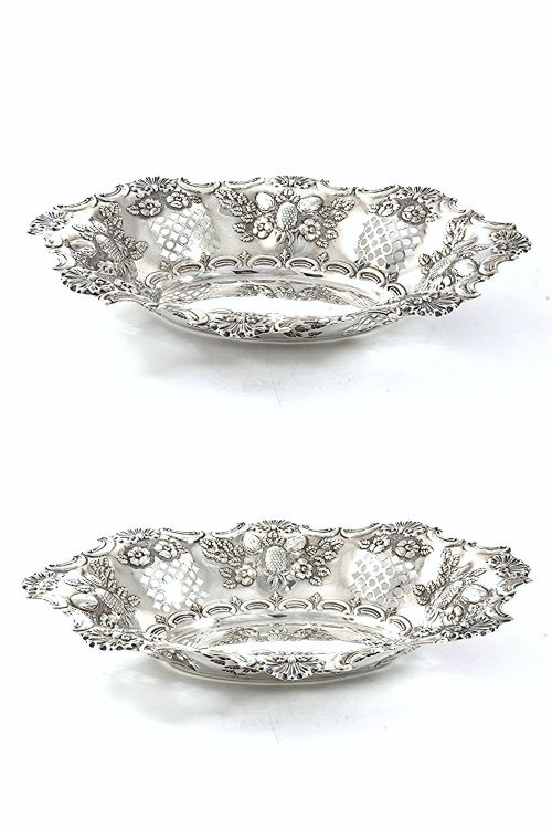 fig 4. Large Victorian Embossed Silver Dish 1897