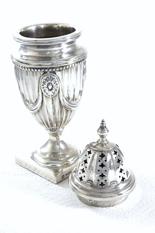 fig 2. Large Edwardian Silver Sugar Shaker 1901