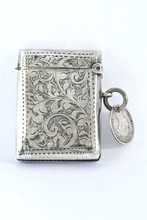 fig 3. Edwardian Silver & Gold Vesta Case 1909