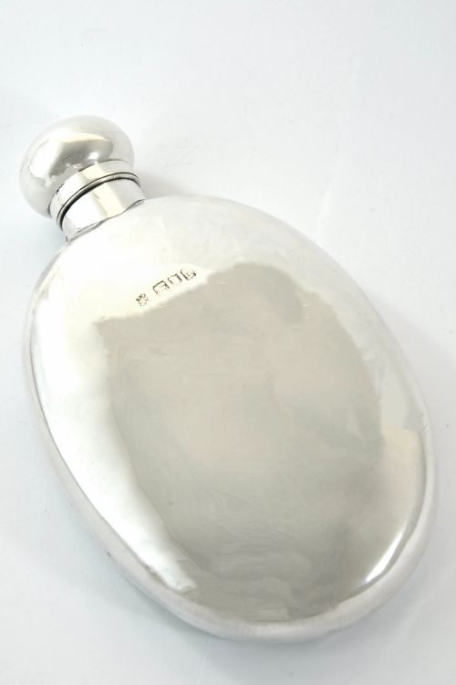 Victorian Silver Hip Flask 1899