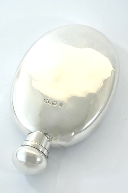fig 1. Victorian Silver Hip Flask 1899