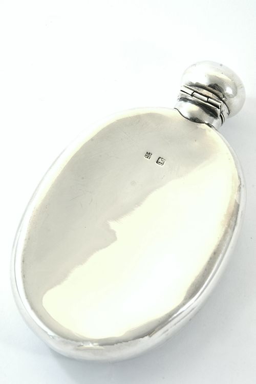 fig 2. Victorian Silver Hip Flask 1899