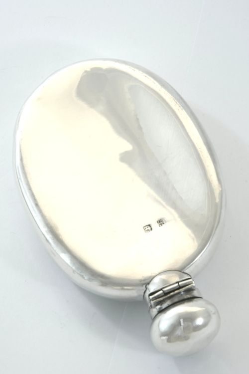fig 3. Victorian Silver Hip Flask 1899