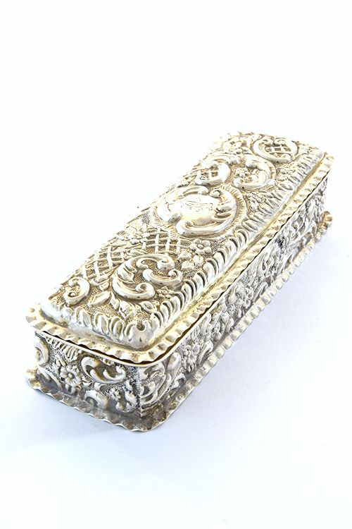 fig 1. Victorian Silver Trinket Box 1899