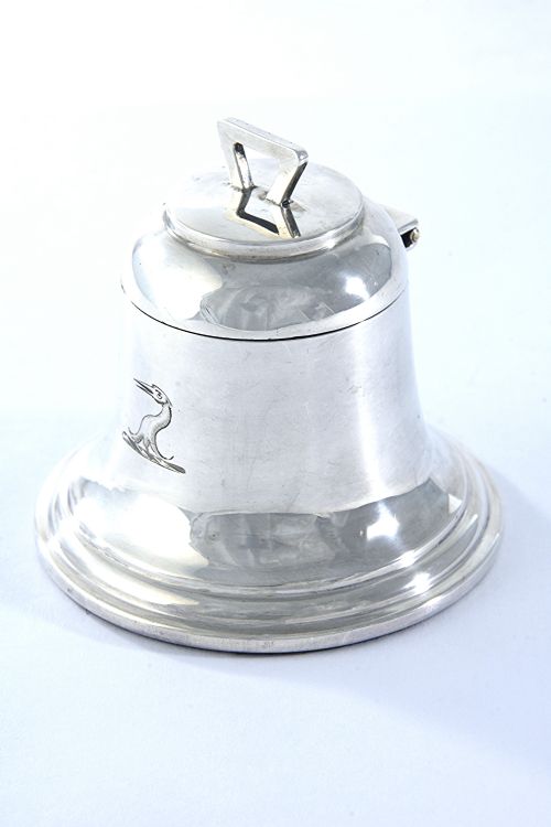 fig 1. Edwardian Silver Novelty Bell-Shaped Inkwell 1909
