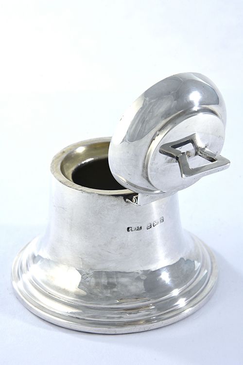 fig 3. Edwardian Silver Novelty Bell-Shaped Inkwell 1909