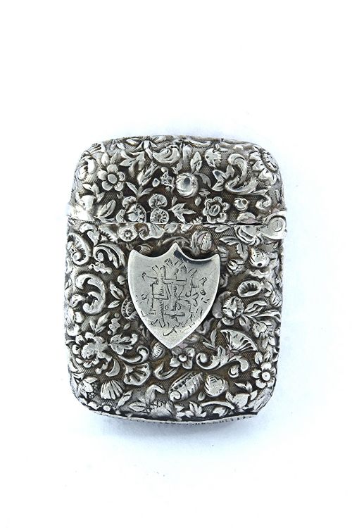 fig 1. Victorian Silver Vesta Case 1885