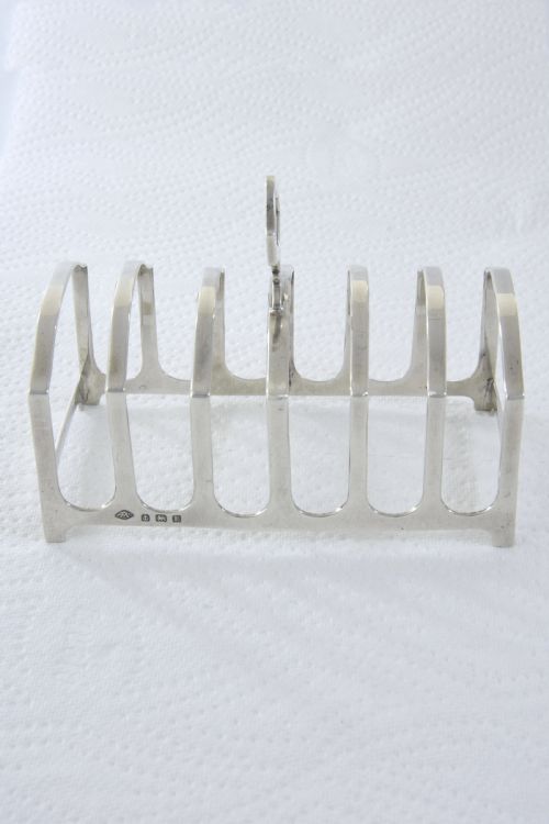 fig 2. George V Silver Toast Rack (6 Slice) 1929