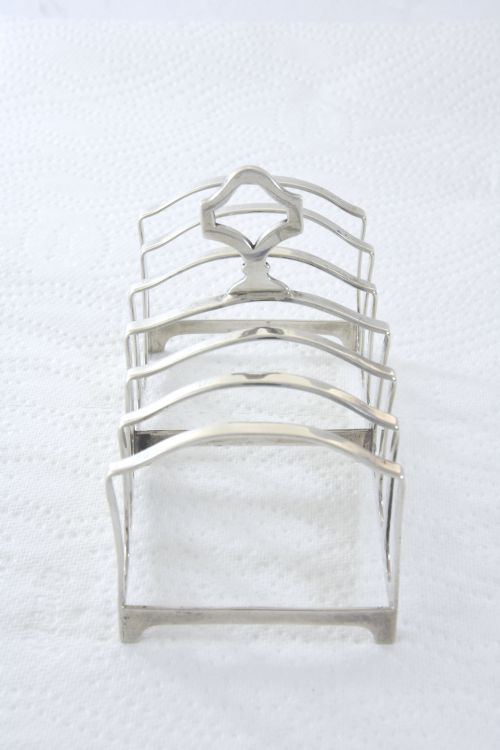 fig 4. George V Silver Toast Rack (6 Slice) 1929