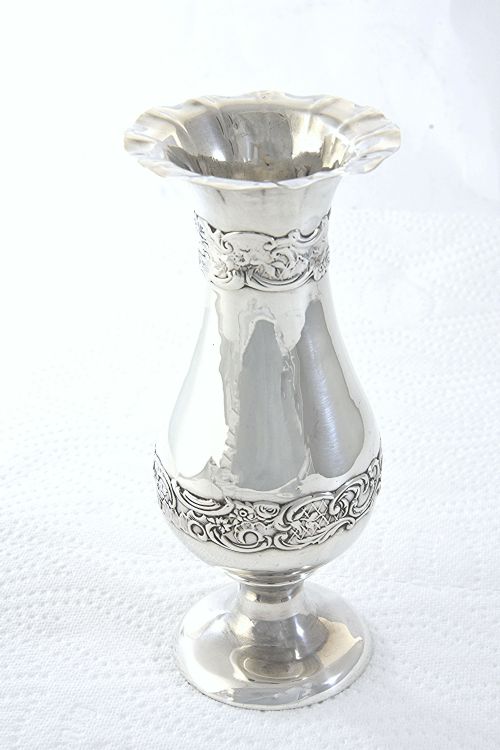 fig 1. Victorian Silver Posy Vase 1896 – William Comyns