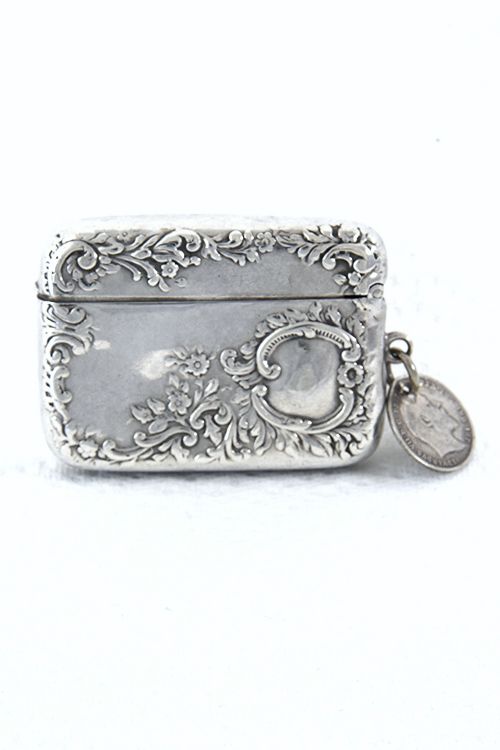 Victorian Silver Vesta Case 1899