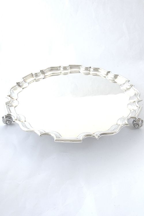 fig 1. Large Edwardian Silver Salver 1909
