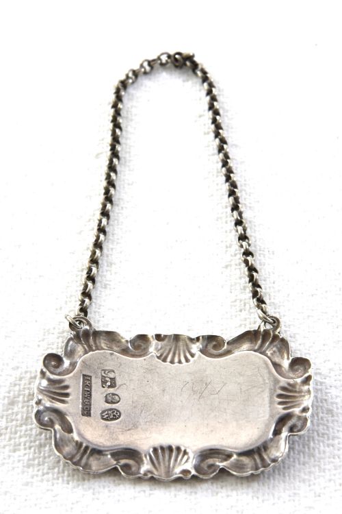 fig 2. George III Silver Decanter Label (Port) 1814