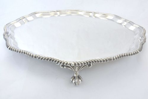 Large George V Silver Salver 1923