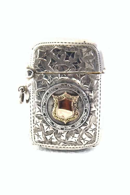 George V Silver & Gold Vesta Case 1916