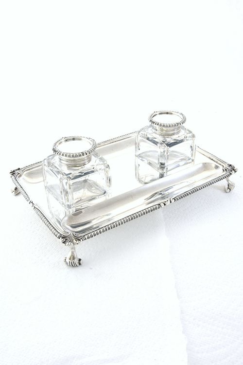 George V Silver Inkstand 1913