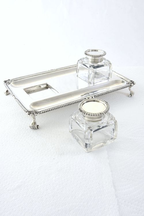 fig 2. George V Silver Inkstand 1913