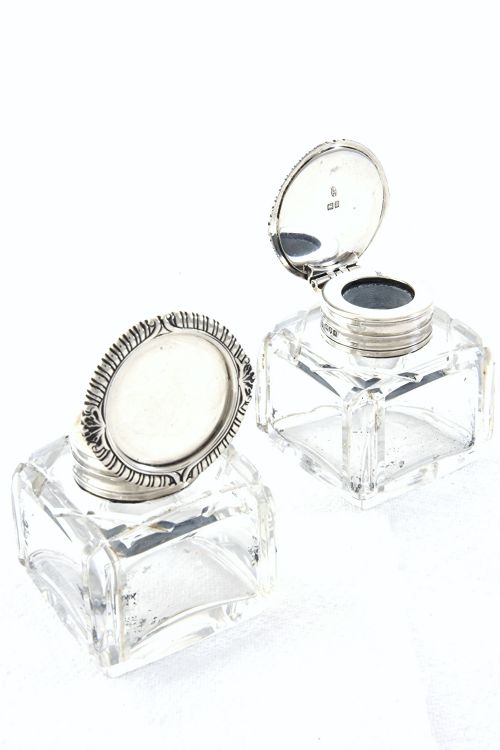 fig 3. George V Silver Inkstand 1913