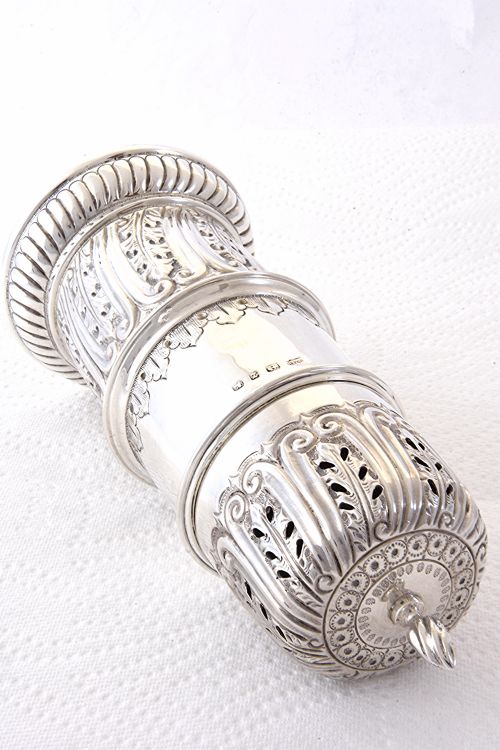 fig 3. Large Victorian Silver Sugar Shaker 1899