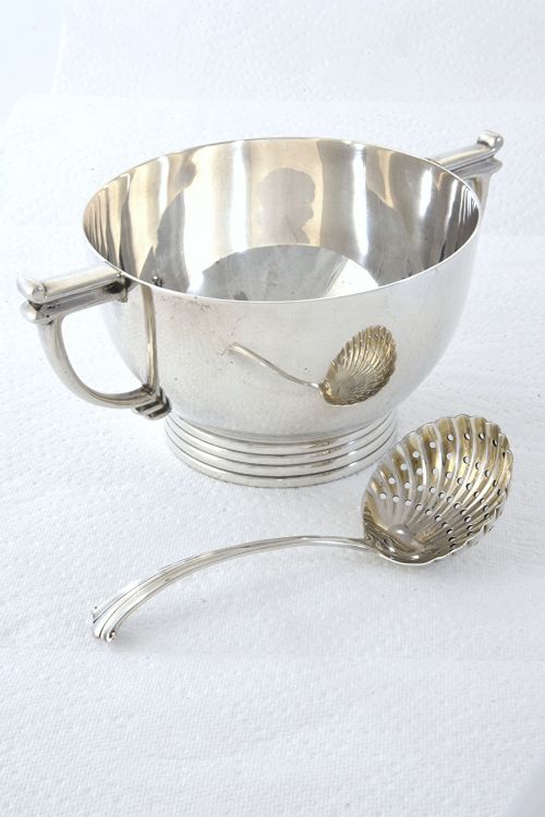 Solid Silver Sugar Bowl & Sugar Sifter 1946