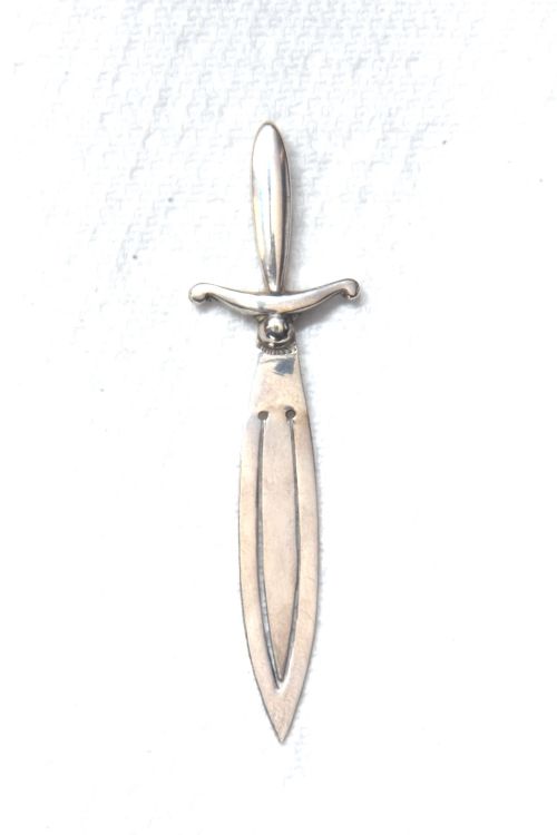 fig 1. George V Silver Bookmark (Sword) 1924